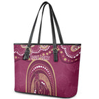 Personalized Australia QLD Rugby Indigenous Series Leather Tote Bag Maroons Kangaroos
