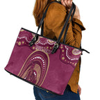 Personalized Australia QLD Rugby Indigenous Series Leather Tote Bag Maroons Kangaroos