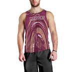 Personalized Australia QLD Rugby Indigenous Series Men Tank Top Maroons Kangaroos