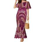 Personalized Australia QLD Rugby Indigenous Series Mermaid Dress Maroons Kangaroos