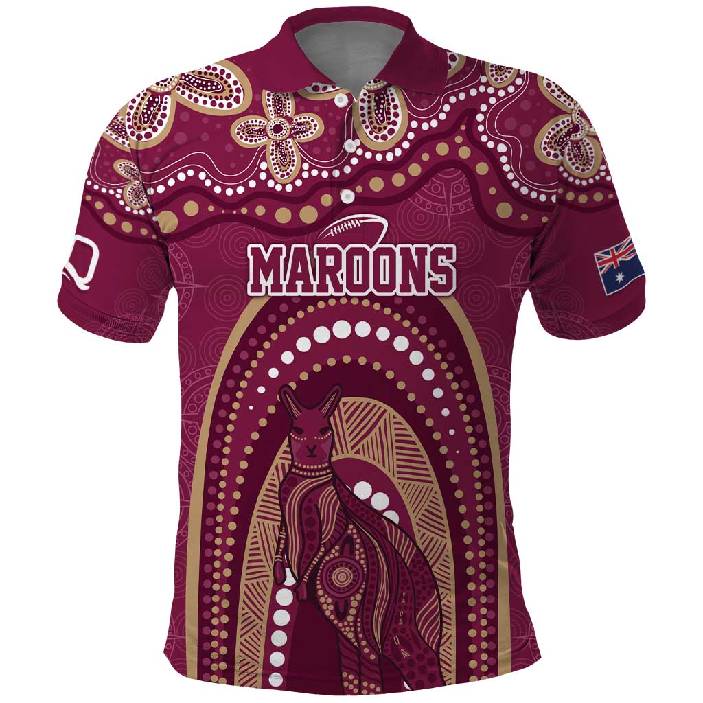 Personalized Australia QLD Rugby Indigenous Series Polo Shirt Maroons Kangaroos