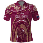 Personalized Australia QLD Rugby Indigenous Series Polo Shirt Maroons Kangaroos