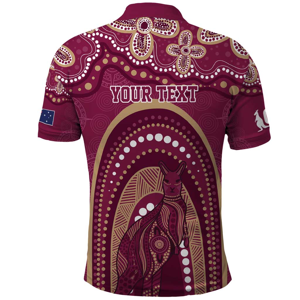 Personalized Australia QLD Rugby Indigenous Series Polo Shirt Maroons Kangaroos