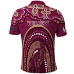 Personalized Australia QLD Rugby Indigenous Series Polo Shirt Maroons Kangaroos
