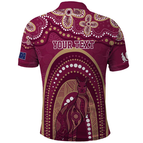 Personalized Australia QLD Rugby Indigenous Series Polo Shirt Maroons Kangaroos