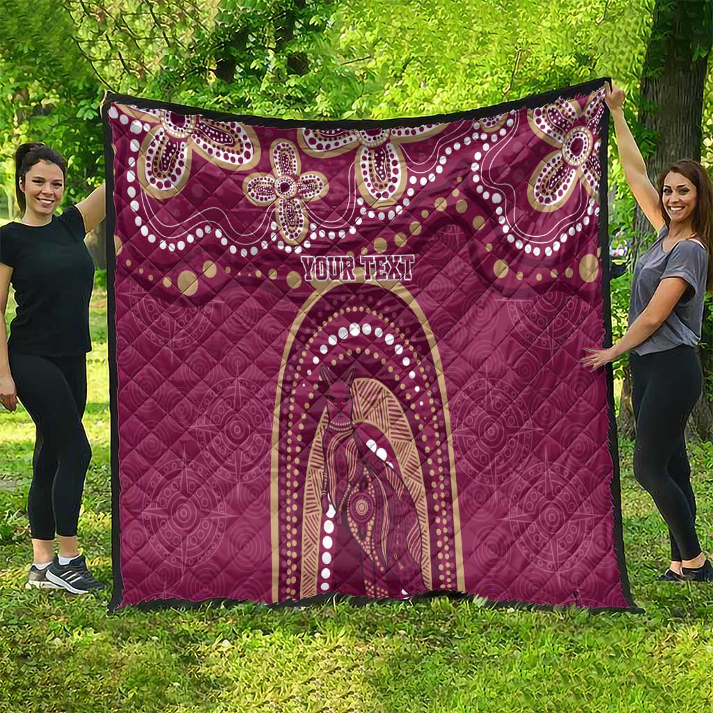 Personalized Australia QLD Rugby Indigenous Series Quilt Maroons Kangaroos