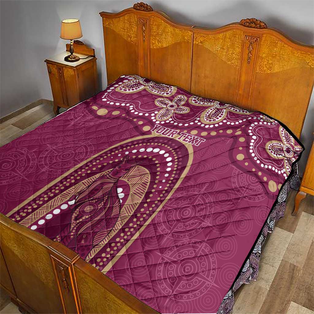 Personalized Australia QLD Rugby Indigenous Series Quilt Maroons Kangaroos