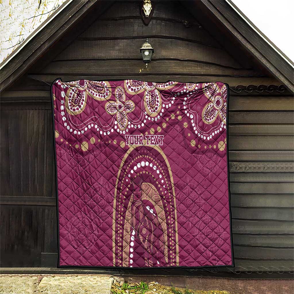 Personalized Australia QLD Rugby Indigenous Series Quilt Maroons Kangaroos