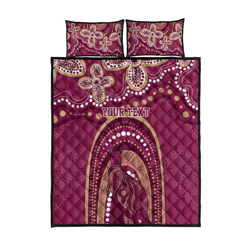 Personalized Australia QLD Rugby Indigenous Series Quilt Bed Set Maroons Kangaroos