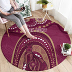 Personalized Australia QLD Rugby Indigenous Series Round Carpet Maroons Kangaroos