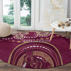 Personalized Australia QLD Rugby Indigenous Series Round Carpet Maroons Kangaroos