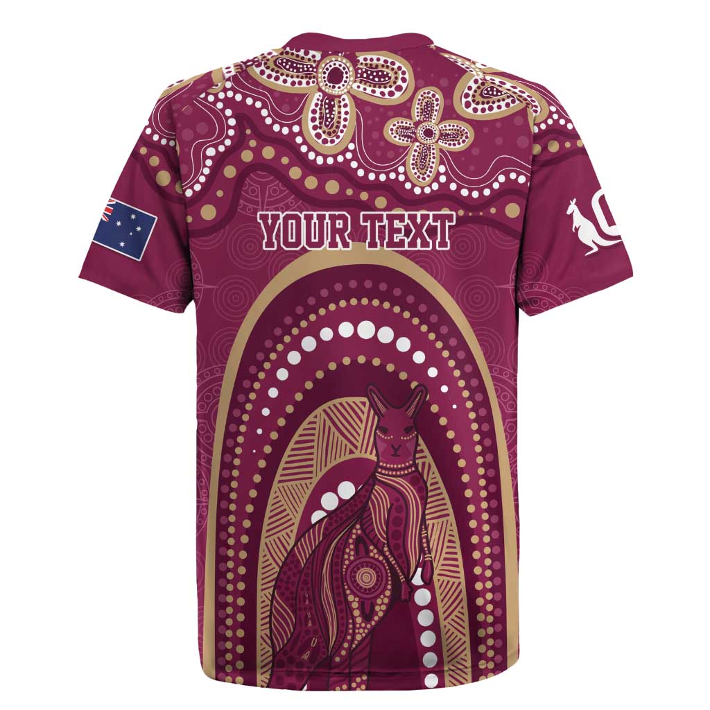 Personalized Australia QLD Rugby Indigenous Series Rugby Jersey Maroons Kangaroos