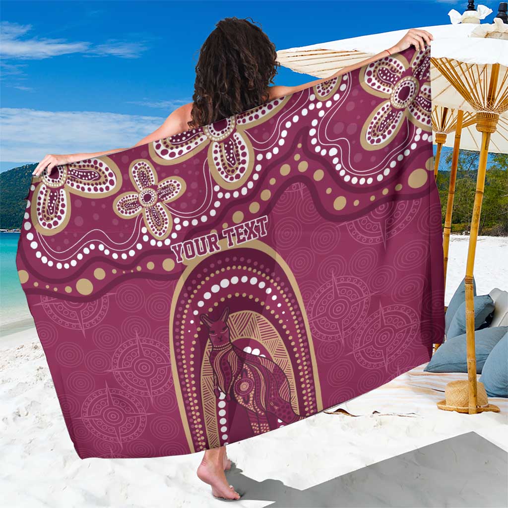 Personalized Australia QLD Rugby Indigenous Series Sarong Maroons Kangaroos