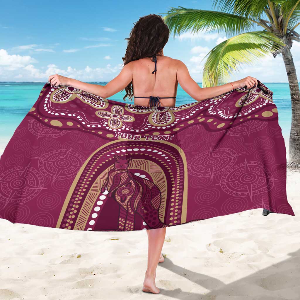 Personalized Australia QLD Rugby Indigenous Series Sarong Maroons Kangaroos
