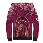 Personalized Australia QLD Rugby Indigenous Series Sherpa Hoodie Maroons Kangaroos