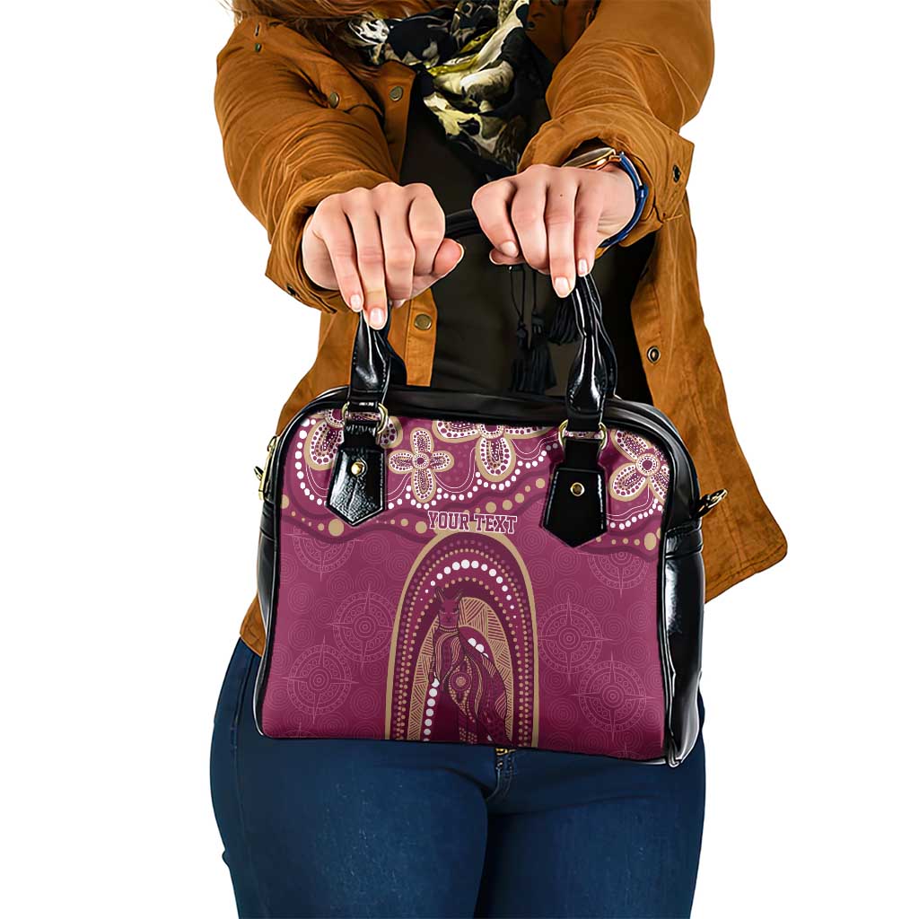 Personalized Australia QLD Rugby Indigenous Series Shoulder Handbag Maroons Kangaroos