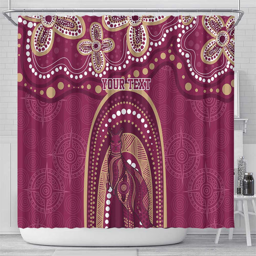 Personalized Australia QLD Rugby Indigenous Series Shower Curtain Maroons Kangaroos