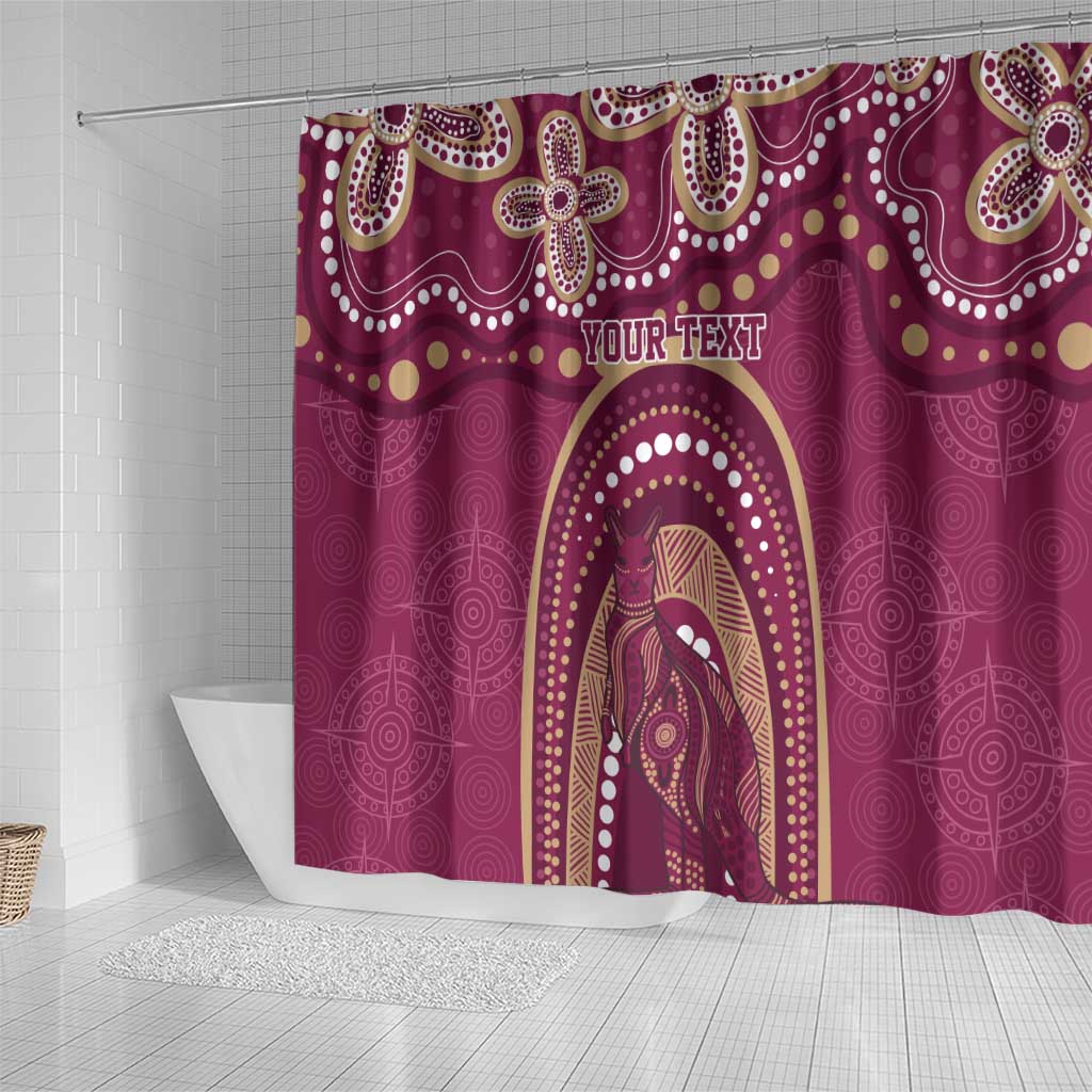 Personalized Australia QLD Rugby Indigenous Series Shower Curtain Maroons Kangaroos