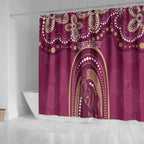 Personalized Australia QLD Rugby Indigenous Series Shower Curtain Maroons Kangaroos