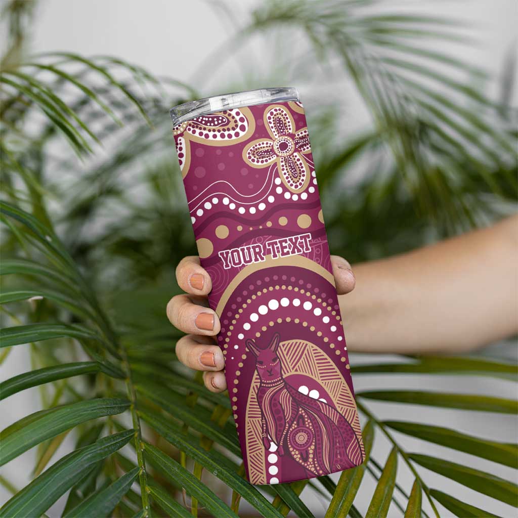Personalized Australia QLD Rugby Indigenous Series Skinny Tumbler Maroons Kangaroos