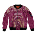 Personalized Australia QLD Rugby Indigenous Series Sleeve Zip Bomber Jacket Maroons Kangaroos