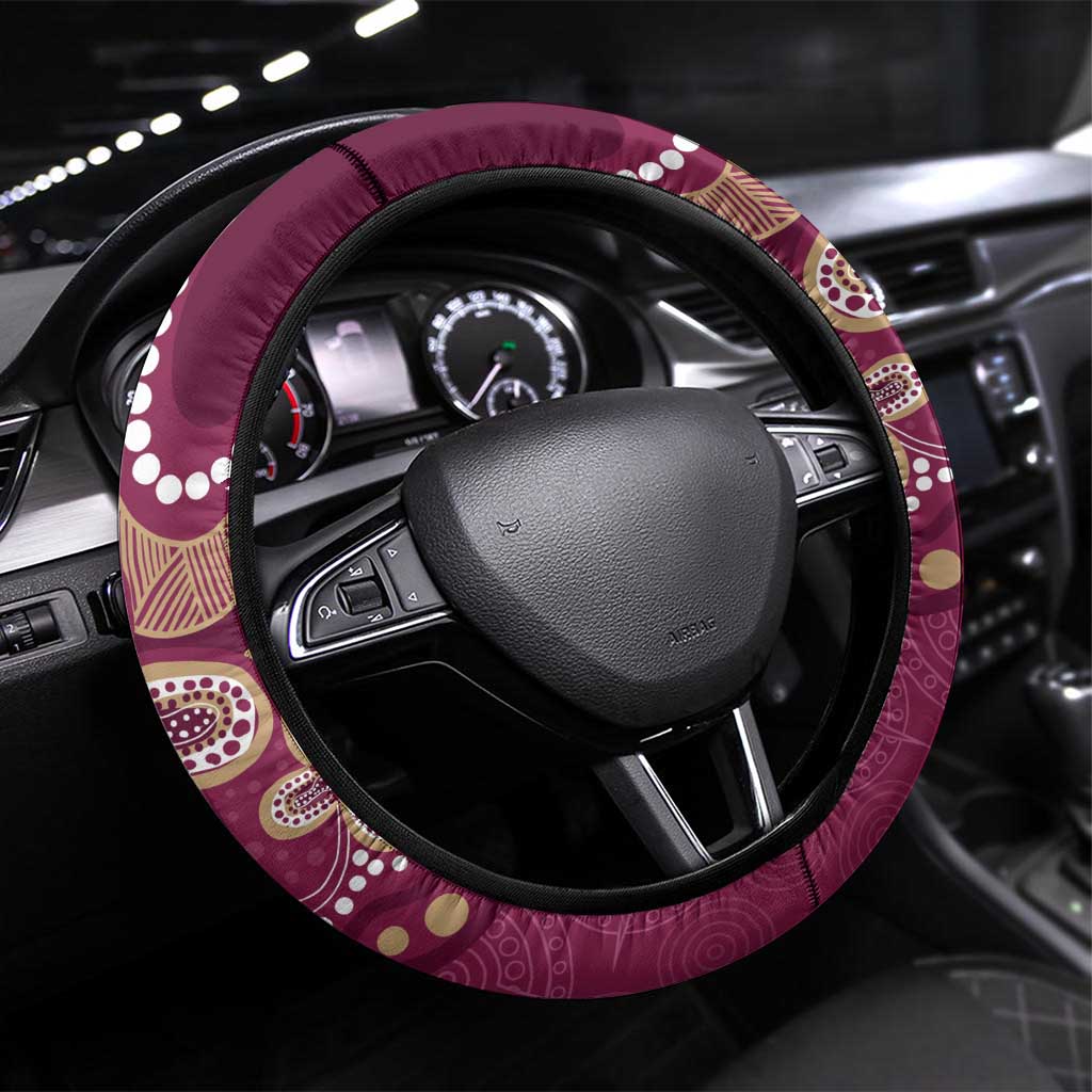 Australia QLD Rugby Indigenous Series Steering Wheel Cover Maroons Kangaroos