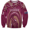 Personalized Australia QLD Rugby Indigenous Series Sweatshirt Maroons Kangaroos