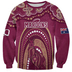 Personalized Australia QLD Rugby Indigenous Series Sweatshirt Maroons Kangaroos