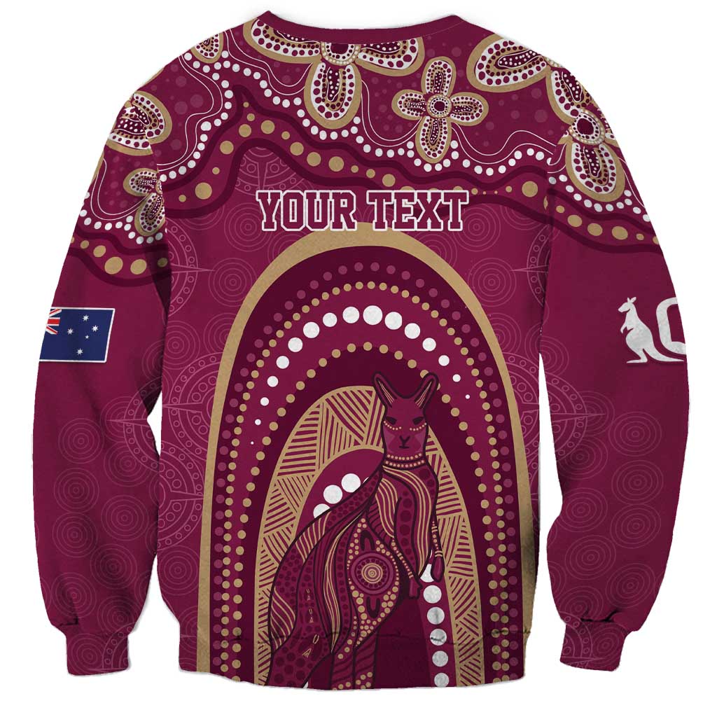 Personalized Australia QLD Rugby Indigenous Series Sweatshirt Maroons Kangaroos