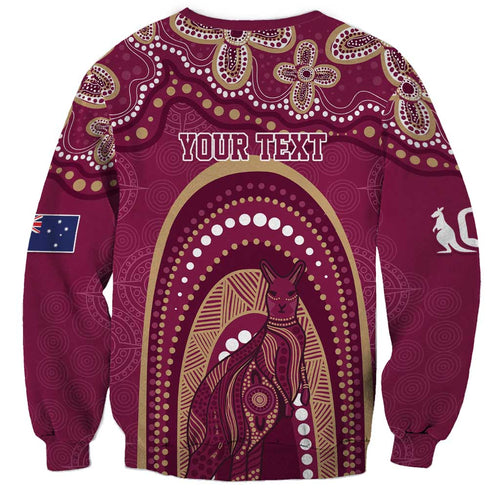 Personalized Australia QLD Rugby Indigenous Series Sweatshirt Maroons Kangaroos