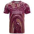 Personalized Australia QLD Rugby Indigenous Series T Shirt Maroons Kangaroos