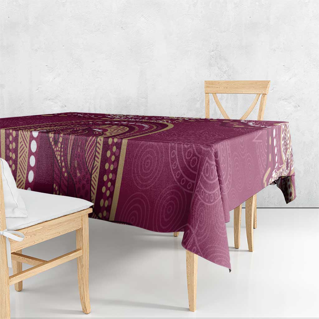 Personalized Australia QLD Rugby Indigenous Series Tablecloth Maroons Kangaroos