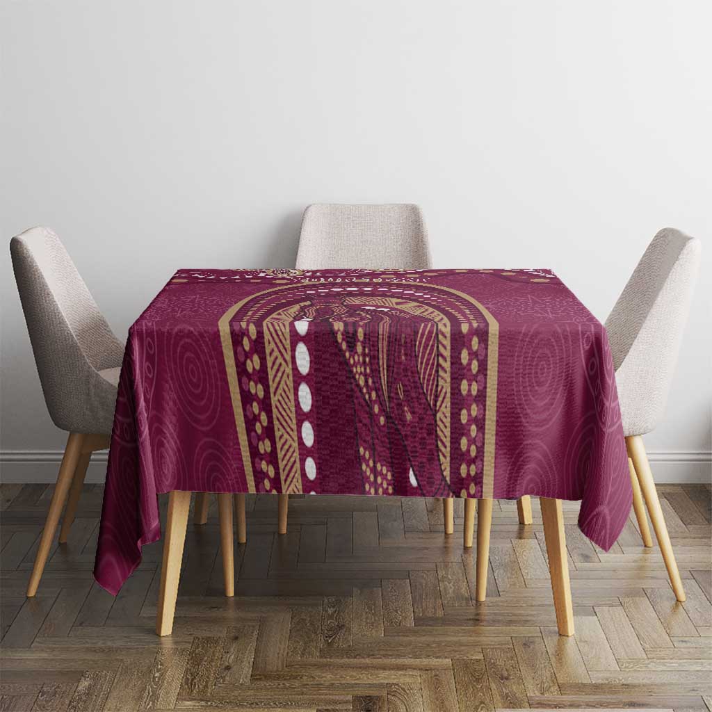 Personalized Australia QLD Rugby Indigenous Series Tablecloth Maroons Kangaroos