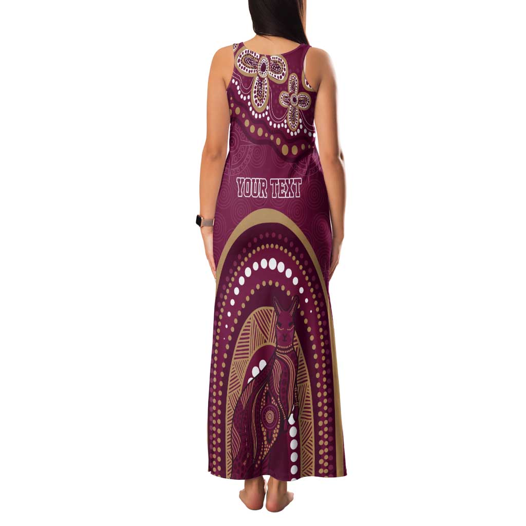 Personalized Australia QLD Rugby Indigenous Series Tank Maxi Dress Maroons Kangaroos