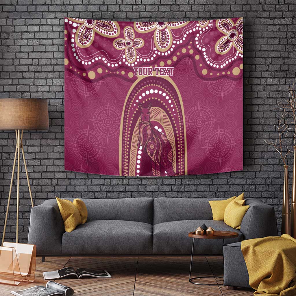 Personalized Australia QLD Rugby Indigenous Series Tapestry Maroons Kangaroos