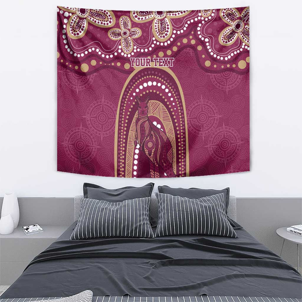 Personalized Australia QLD Rugby Indigenous Series Tapestry Maroons Kangaroos