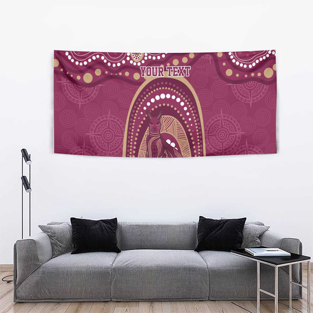 Personalized Australia QLD Rugby Indigenous Series Tapestry Maroons Kangaroos