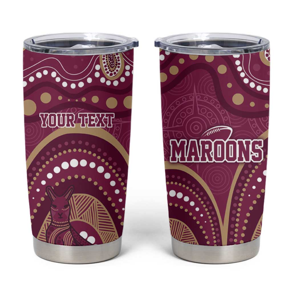 Personalized Australia QLD Rugby Indigenous Series Tumbler Cup Maroons Kangaroos