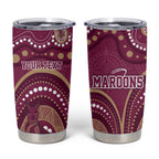 Personalized Australia QLD Rugby Indigenous Series Tumbler Cup Maroons Kangaroos