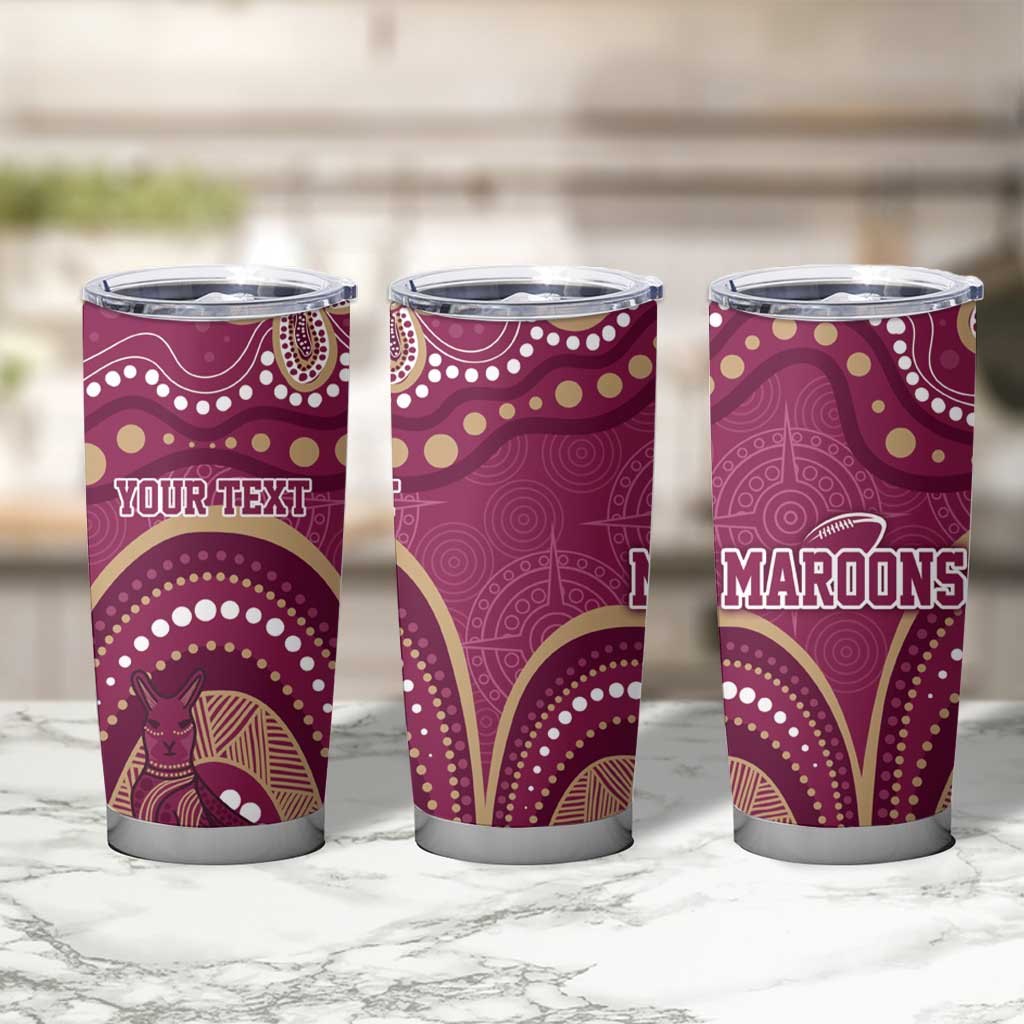 Personalized Australia QLD Rugby Indigenous Series Tumbler Cup Maroons Kangaroos