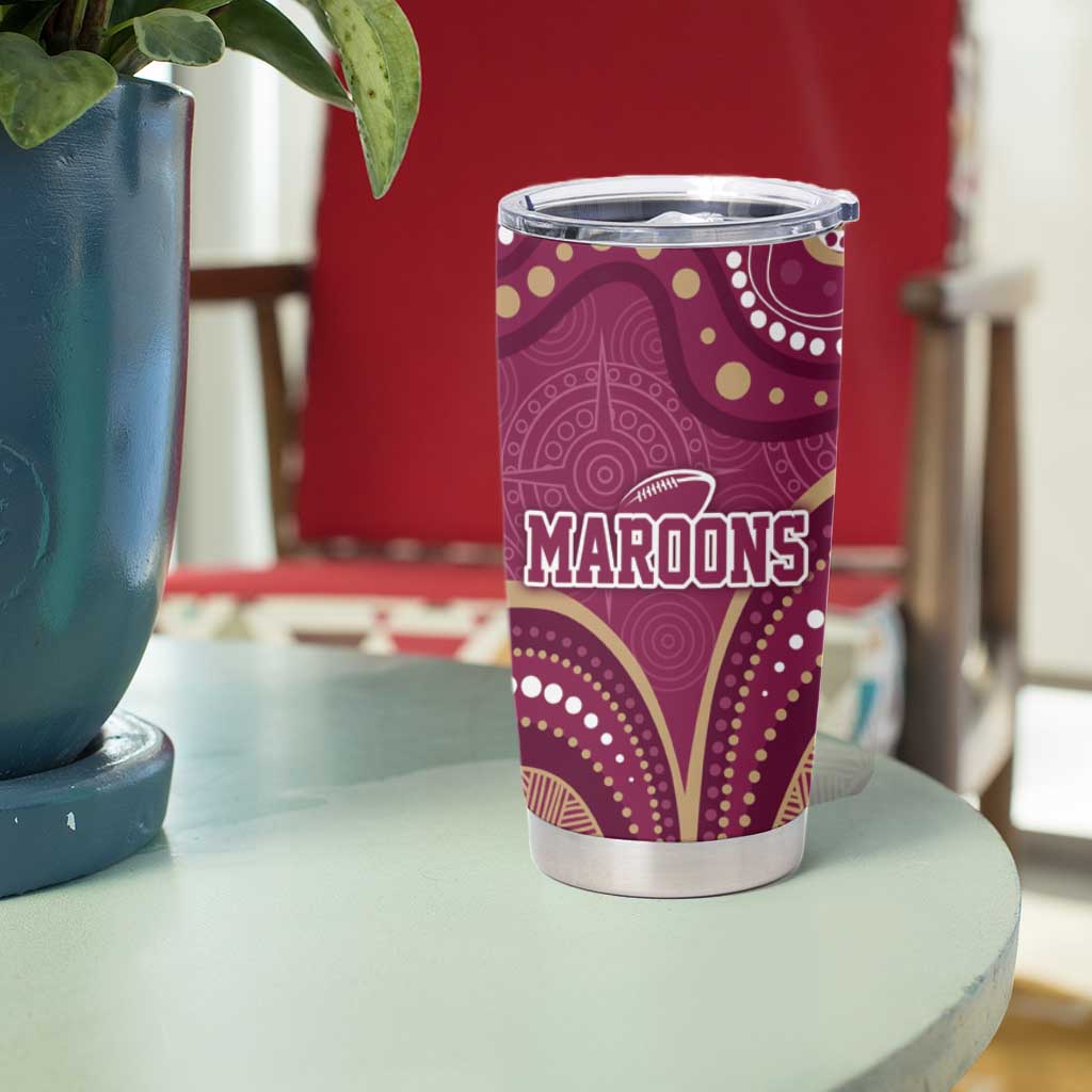 Personalized Australia QLD Rugby Indigenous Series Tumbler Cup Maroons Kangaroos