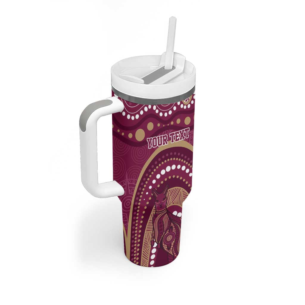 Personalized Australia QLD Rugby Indigenous Series Tumbler With Handle Maroons Kangaroos
