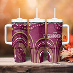 Personalized Australia QLD Rugby Indigenous Series Tumbler With Handle Maroons Kangaroos
