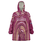 Personalized Australia QLD Rugby Indigenous Series Wearable Blanket Hoodie Maroons Kangaroos