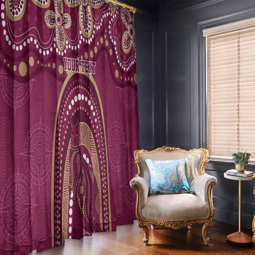 Personalized Australia QLD Rugby Indigenous Series Window Curtain Maroons Kangaroos