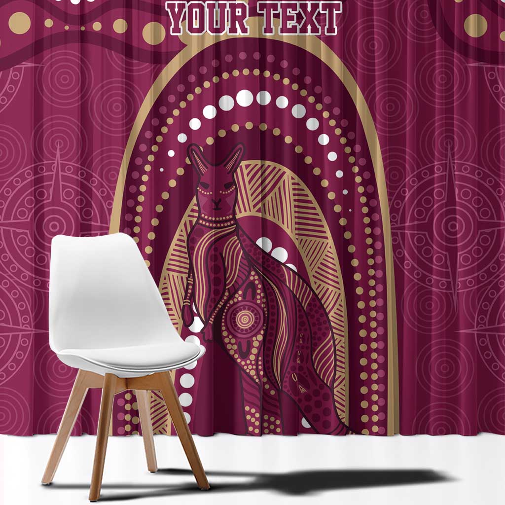 Personalized Australia QLD Rugby Indigenous Series Window Curtain Maroons Kangaroos