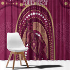 Personalized Australia QLD Rugby Indigenous Series Window Curtain Maroons Kangaroos
