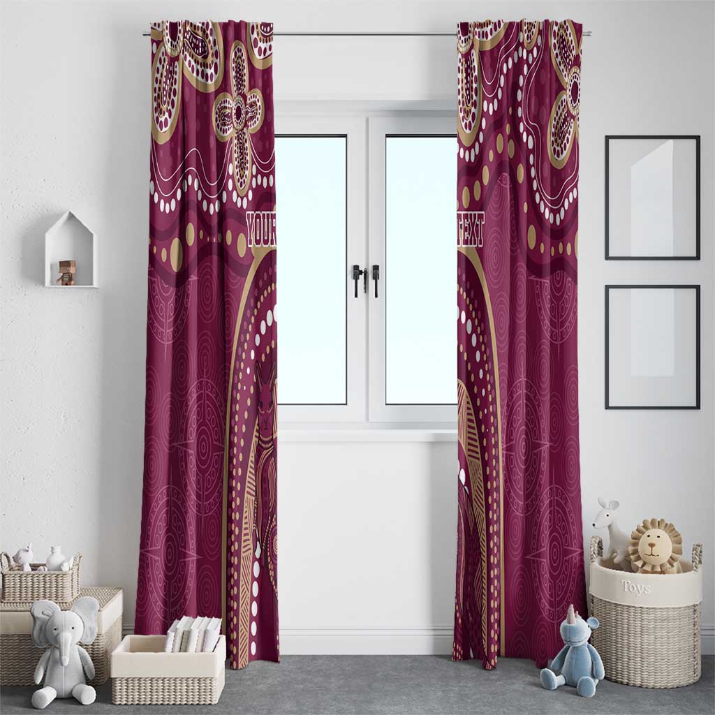 Personalized Australia QLD Rugby Indigenous Series Window Curtain Maroons Kangaroos