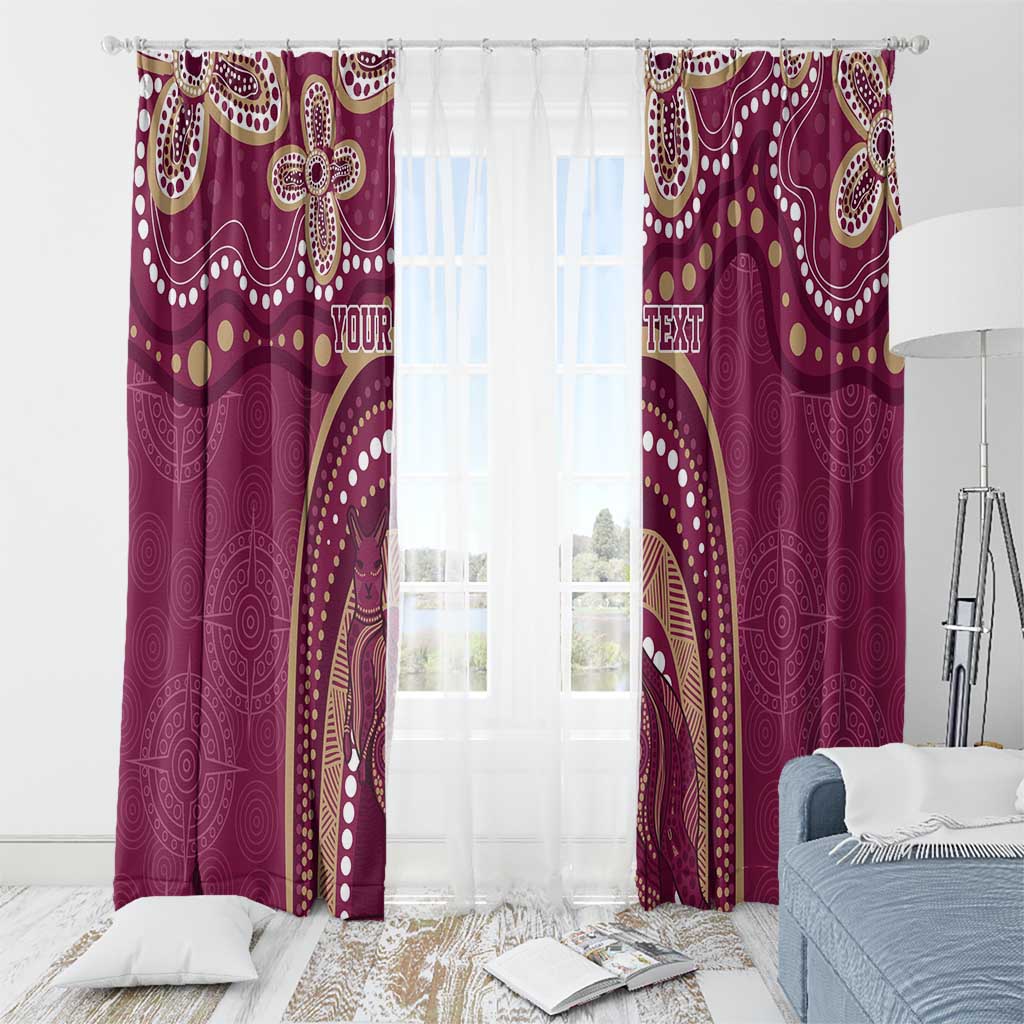 Personalized Australia QLD Rugby Indigenous Series Window Curtain Maroons Kangaroos