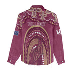 Personalized Australia QLD Rugby Indigenous Series Women Casual Shirt Maroons Kangaroos